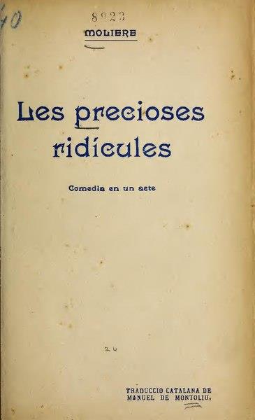 Les precioses ridícules | 0lespreciosesridícul | Moliere