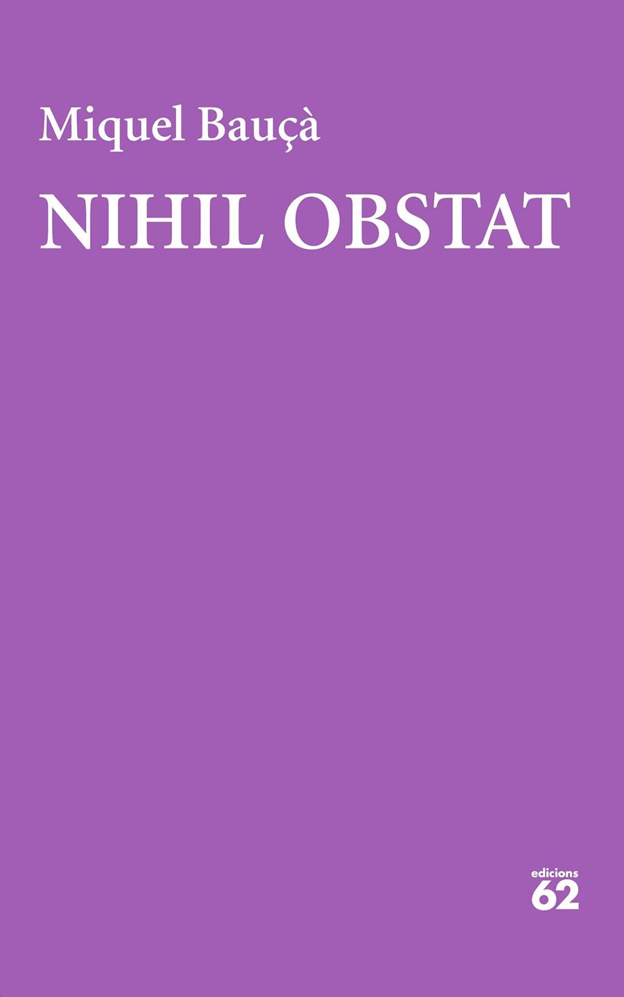 Nihil obstat | 9788429781182 | Bauçà Rosselló, Miquel