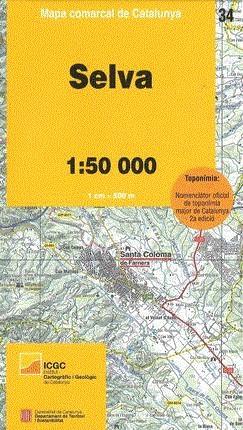 SELVA - 34 MAPA COMARCAL DE CATALUNYA (1:50.000) | 9788439396680