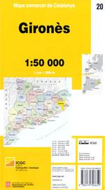 GIRONÈS - 20 MAPA COMARCAL DE CATALUNYA (1:50.000) | 9788439396659