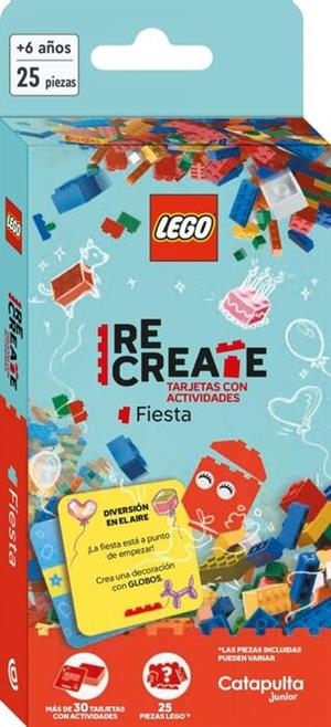 Lego Recreate fiesta construcción tarjetas con actividades | 9788419987563 | AA.VV.