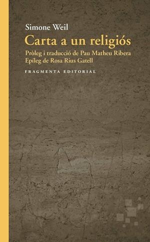 Carta a un religiós | 9791387548339 | Weil, Simone