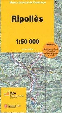 RIPOLLÈS - 31. MAPA COMARCAL DE CATALUNYA 1:50.000 | 9788439397649